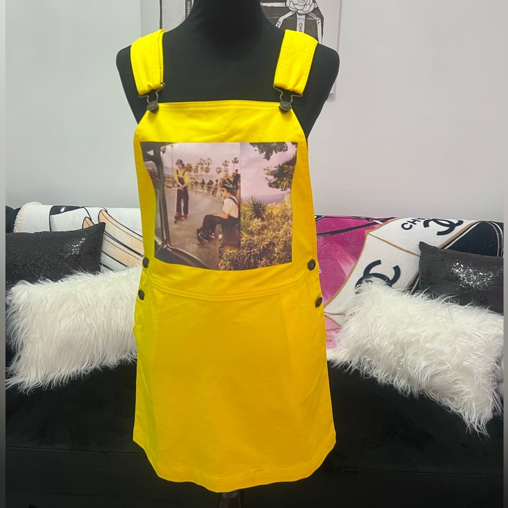 Yellow Parisian Overall Dress